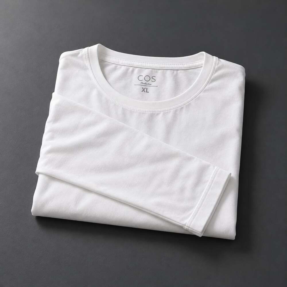 COS Long Sleeve T-Shirt Size XL White - Picture 2 of 5